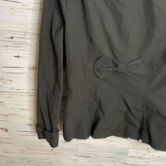 Soia & Kyo Light Jacket Trench Coat Windbreaker Ruffle Short Petite cRop Rain S - Picture 9 of 11